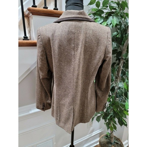 Pendleton Women's Brown Wool Single Breasted Two Buttons Fitted Blazer Size 10 - Picture 6 of 12